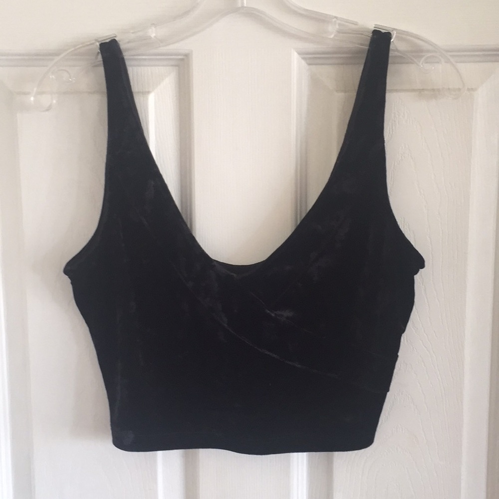 Nasty Gal Velvet Crop Top